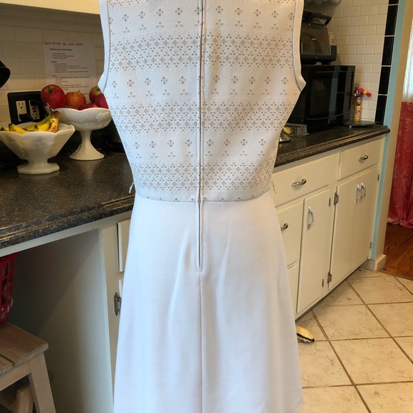 Vintage 70s Taupe Secretary Dress - Picture 4 of 5